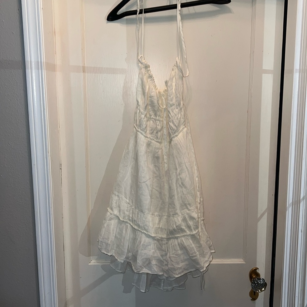 NWT Free People ivory sleeveless backless sundress midi boho Dress large